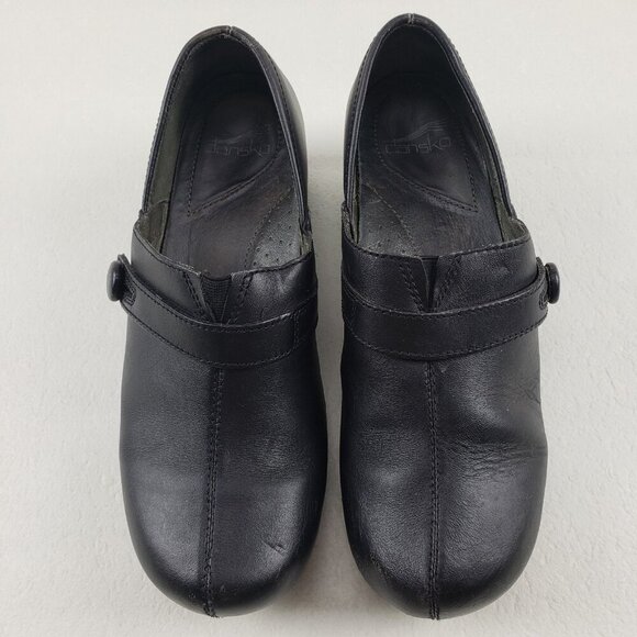 Dansko Solstice Clog Womens 9.5-10 EU 40 Black Leather Slip On Comfort Shoe - Picture 6 of 11